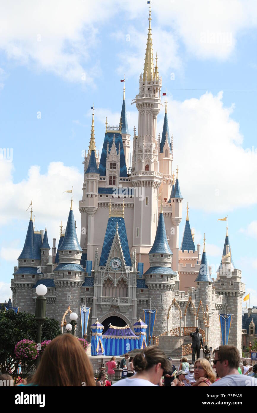 Cinderella's castle in Disney World Florida, USA Stock Photo