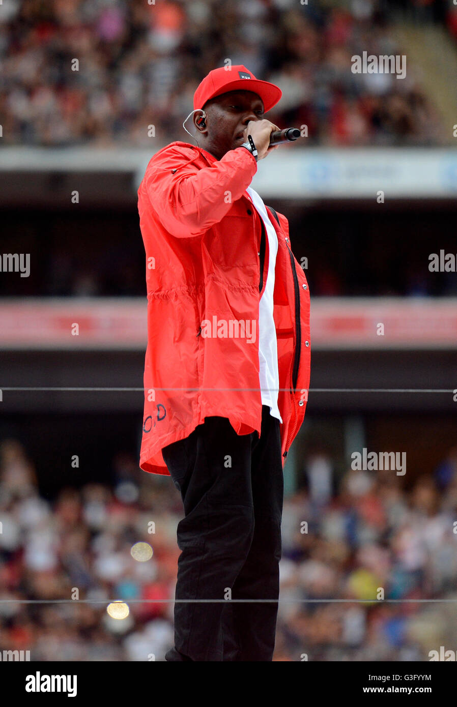 Dizzee Rascal performing at Capital FM's Summertime Ball with Vodafone ...