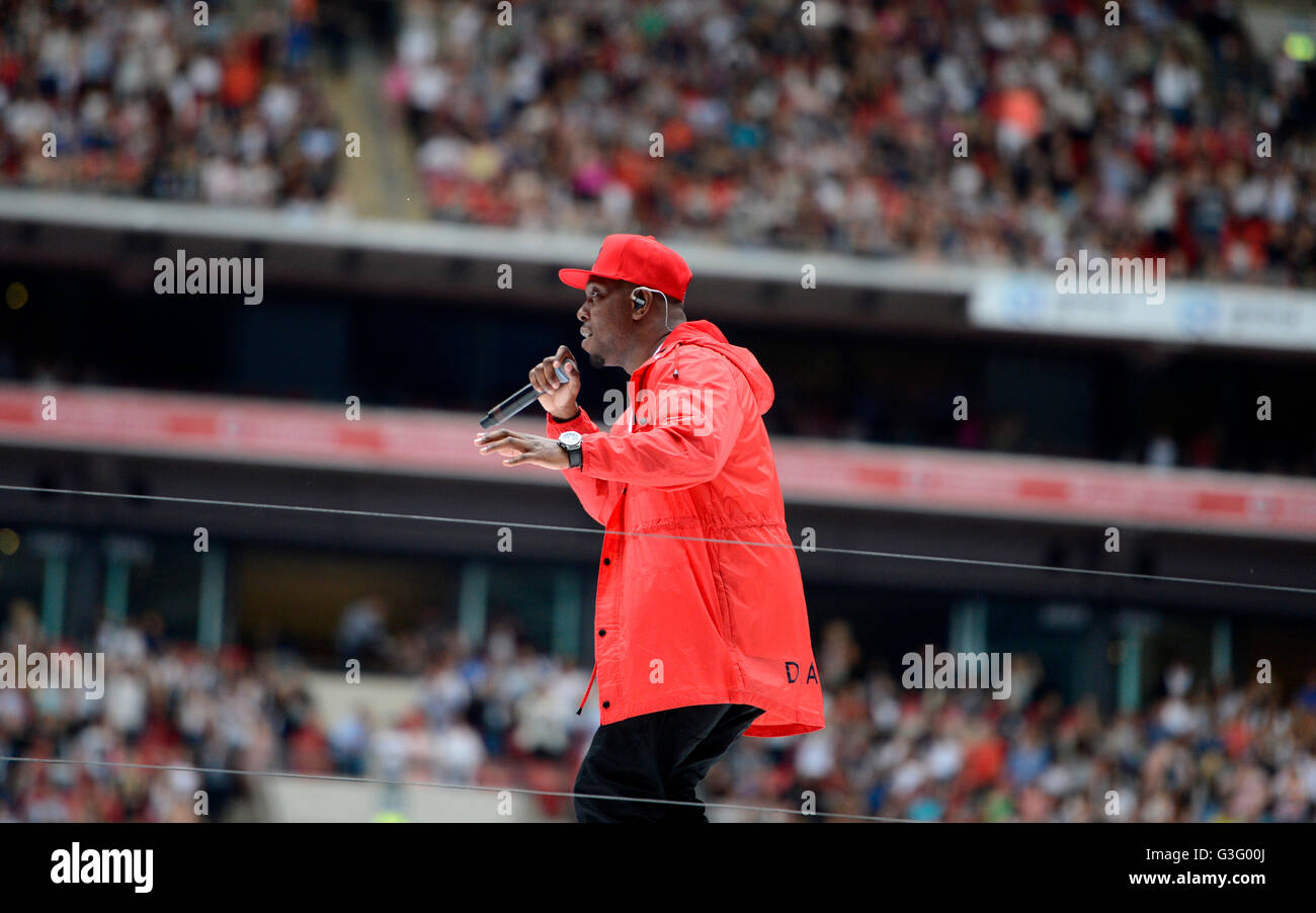Dizzee Rascal performing at Capital FM's Summertime Ball with Vodafone ...