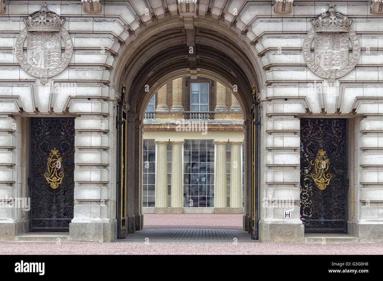 Buckingham Palace the official London residence and principal workplace of the British monarch Stock Photo