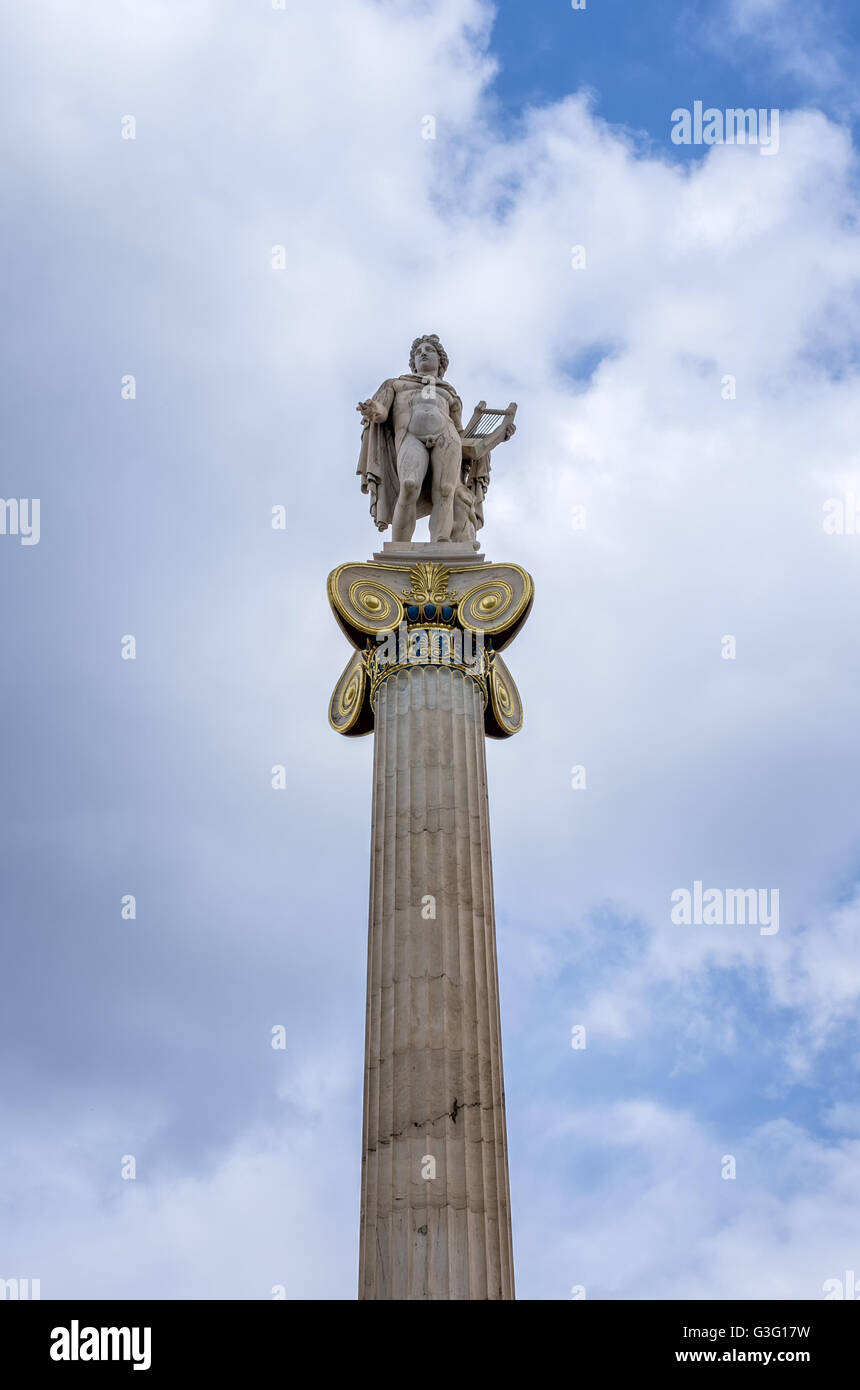 Statue of ancient Greek god, Apollo, in Athens Stock Photo Alamy