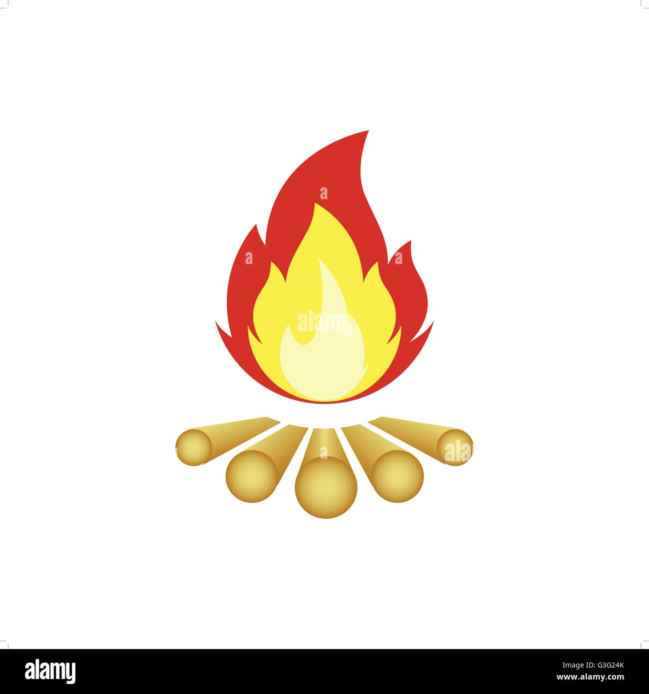 Campfire cartoon icon. Campfire icon. Campfire icon web. Campfire icon art. Campfire icon web. Campfire icon new. Campfire icon  Stock Vector