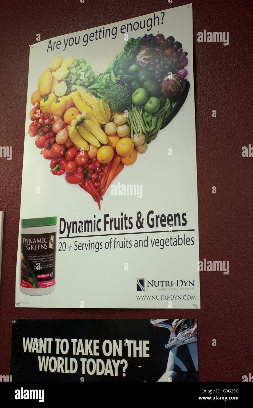 Poster with a heart shaped graphic promoting fruits and vegetables and