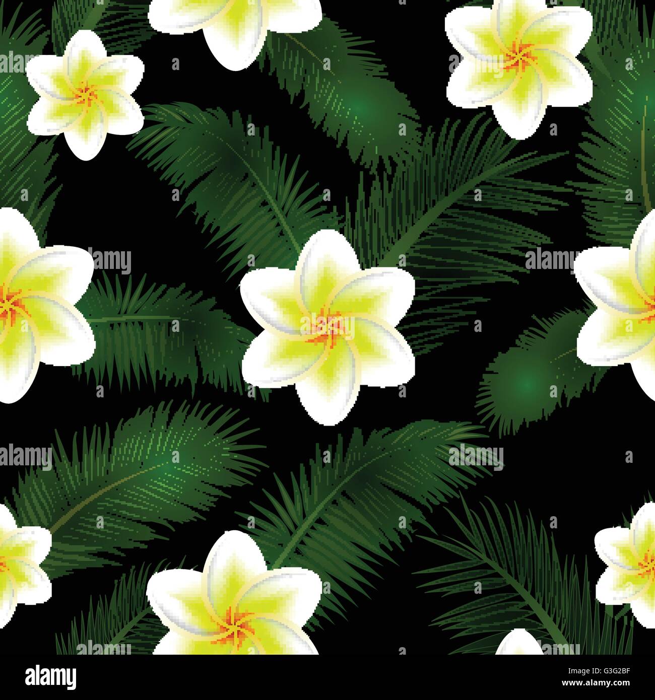 Vector Illustration of floral seamless pattern Stock Vector