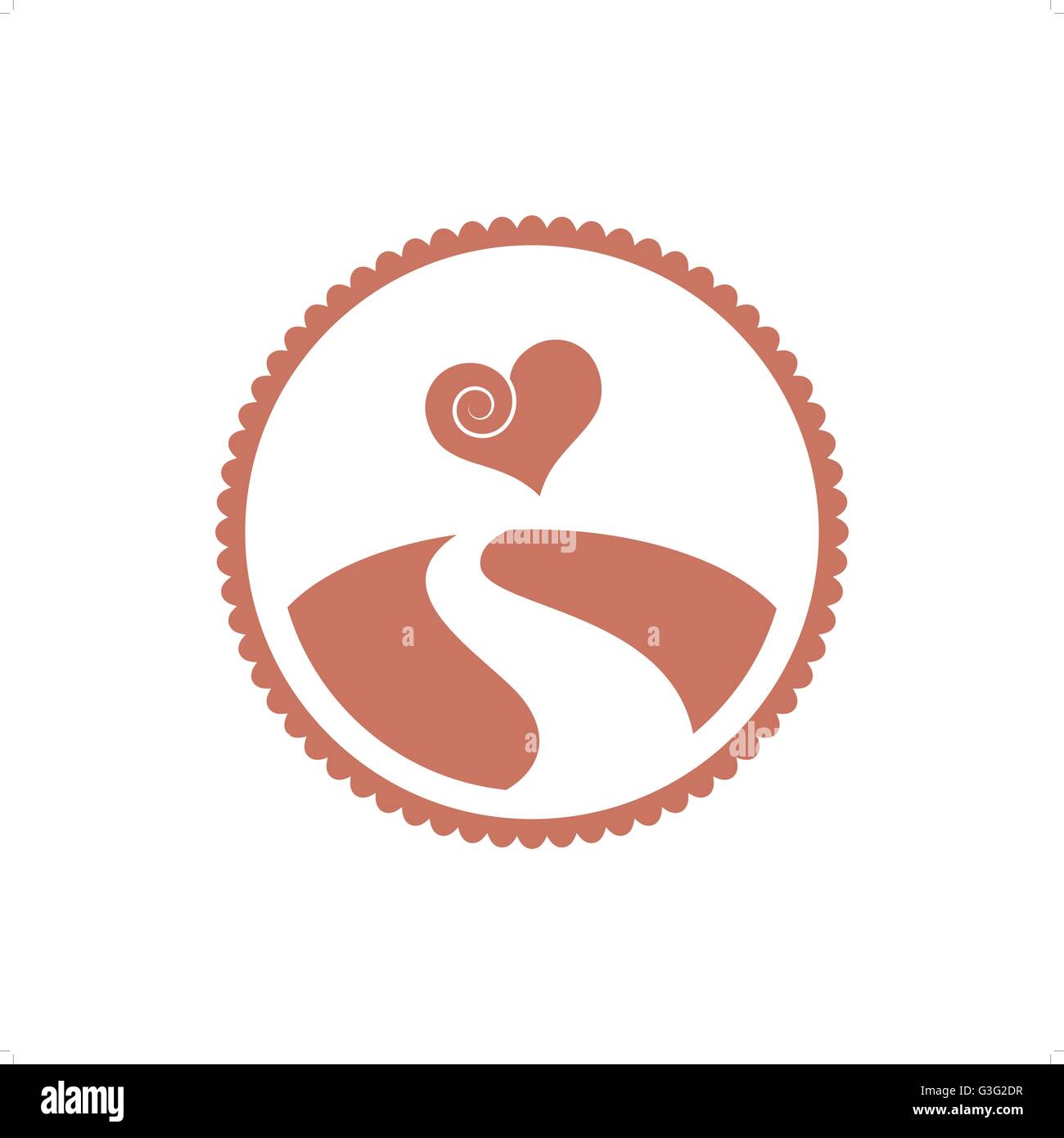 Beautiful shape of heart on the road inside frame vector illustration ...