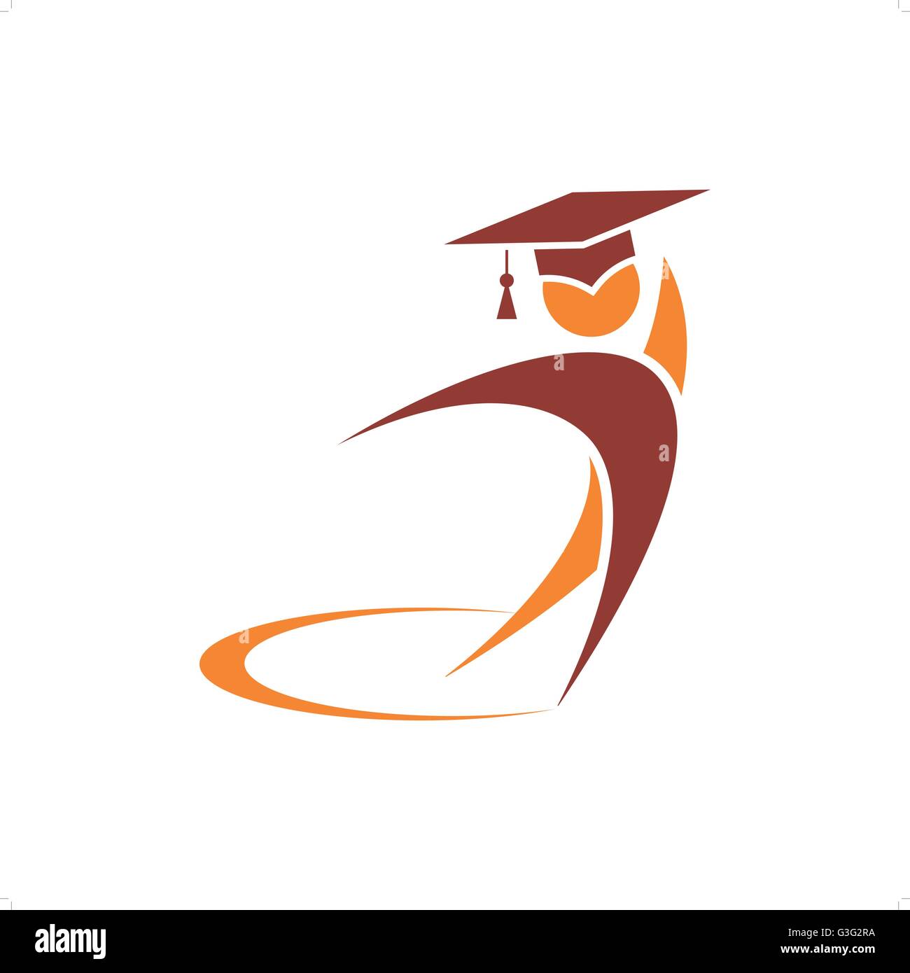 Stylized teacher symbol icon vector illustration isolated on white background. Stock Vector