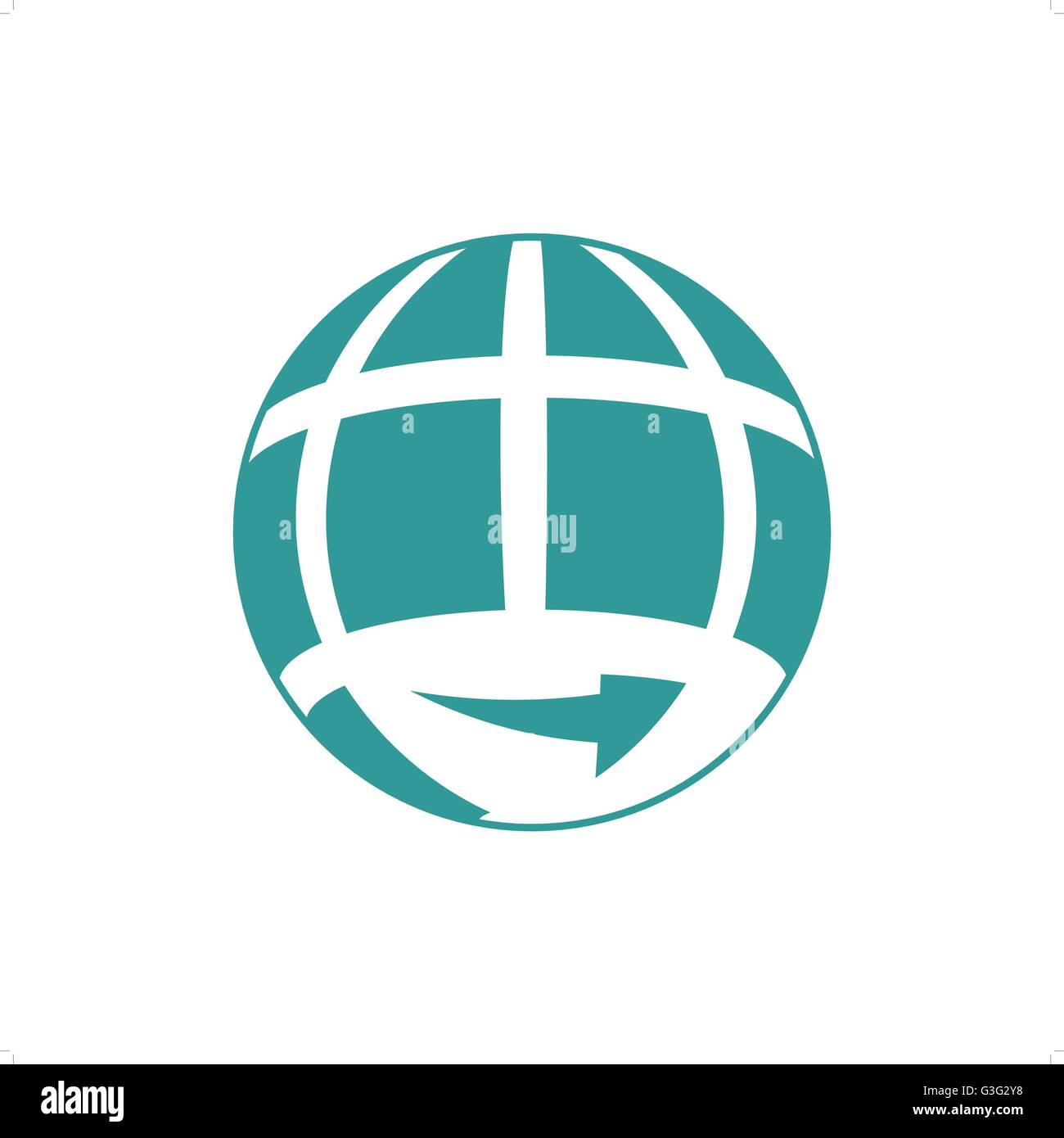 Translation agency globe logo vector illustration isolated on white background. Stock Vector