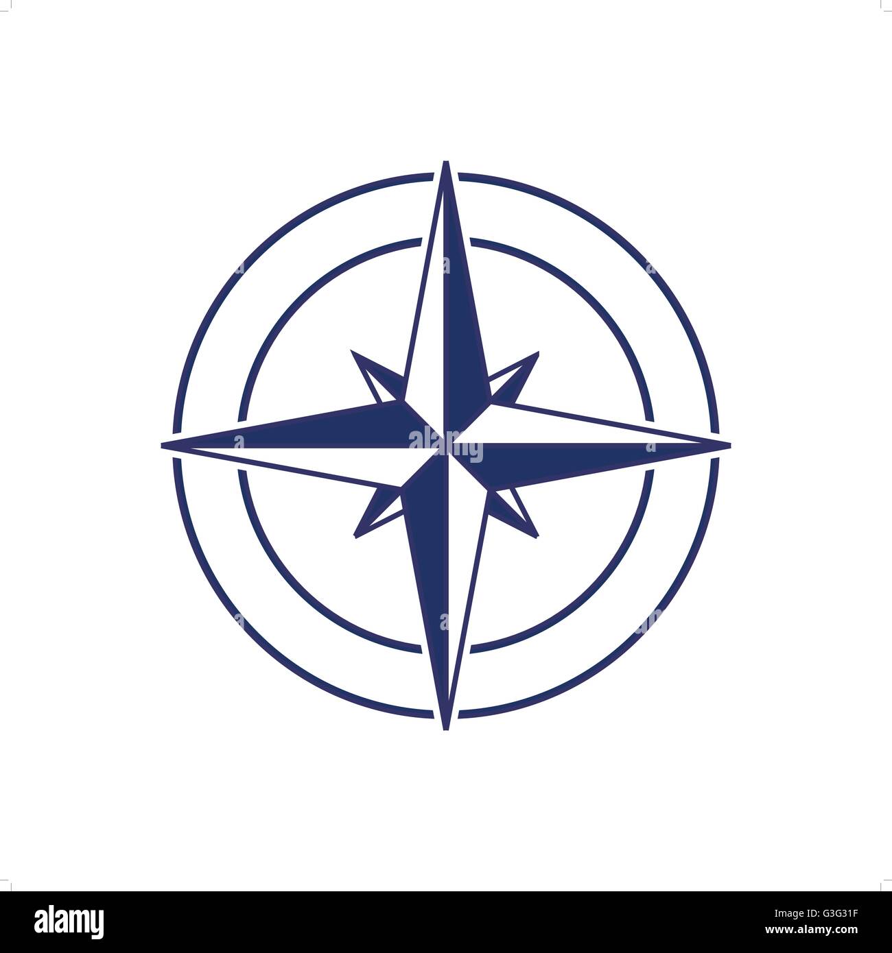 Blue compass icon inside circle vector illustration isolated on white  background Stock Vector Image & Art - Alamy