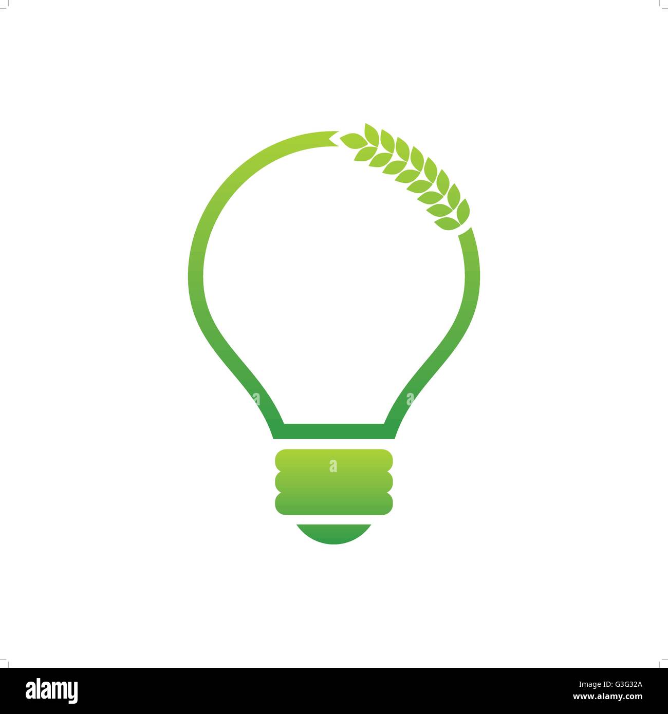 Green ideas concept bulb symbol icon vector illustration siolated on
