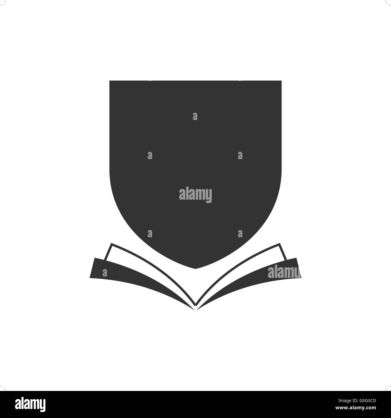 Book crest icon vector illustration isolated on white background Stock ...
