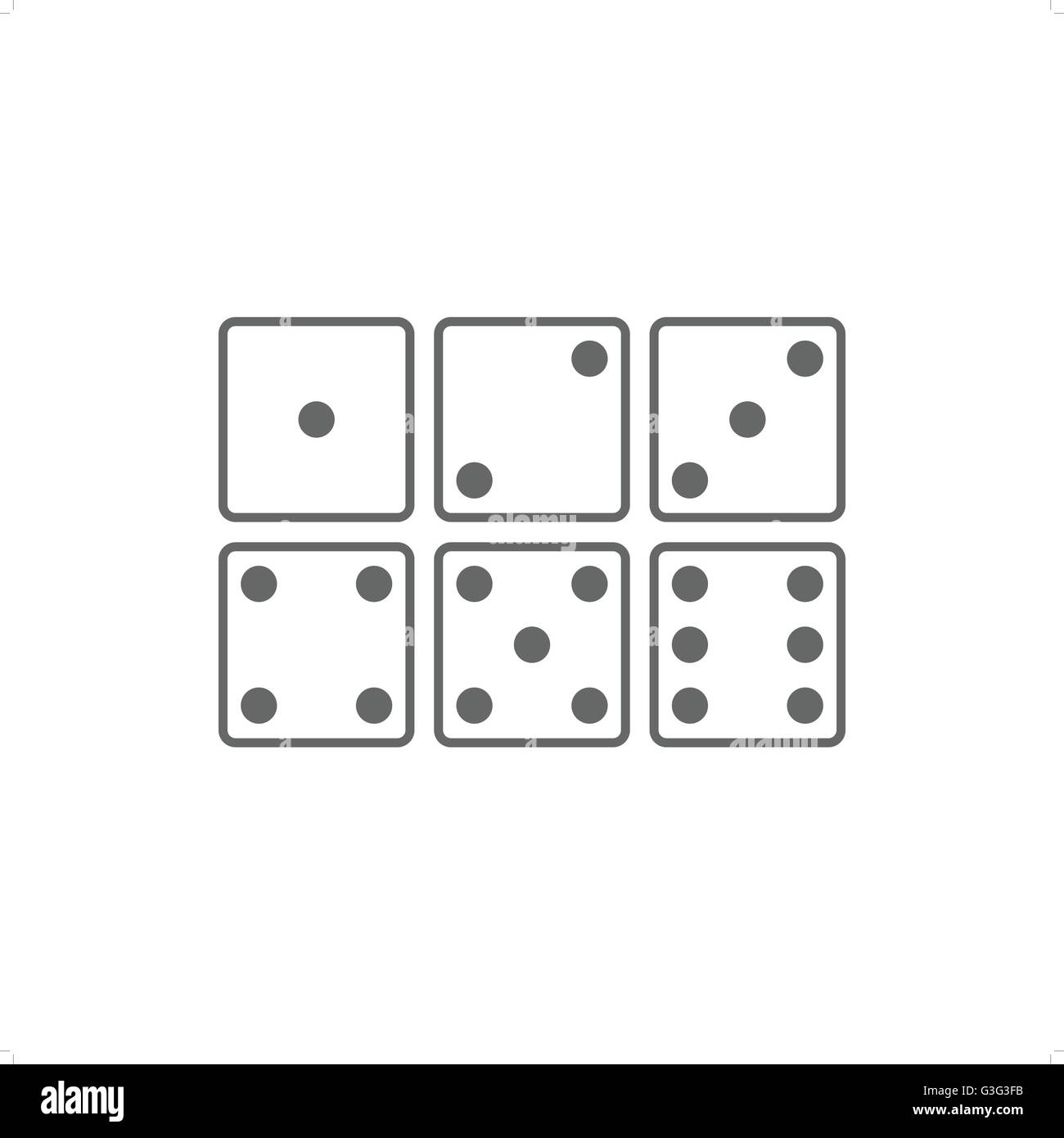 Dices icon set vector illustration isolated on white background Stock ...