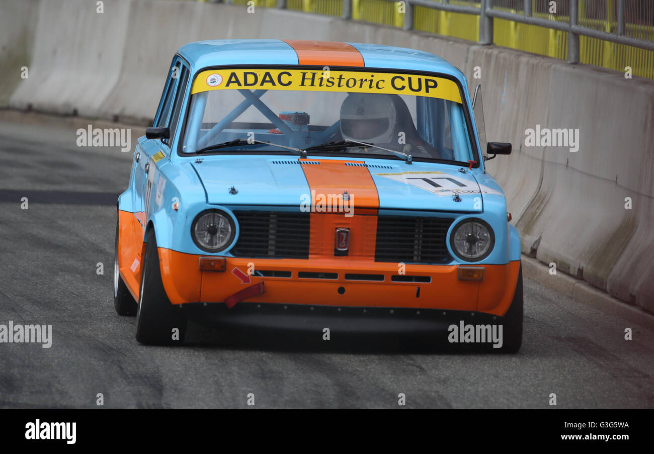 A Lada 2101 being raced at the classic car racing event Classic Race Aarhus in May 2016 Stock Photo