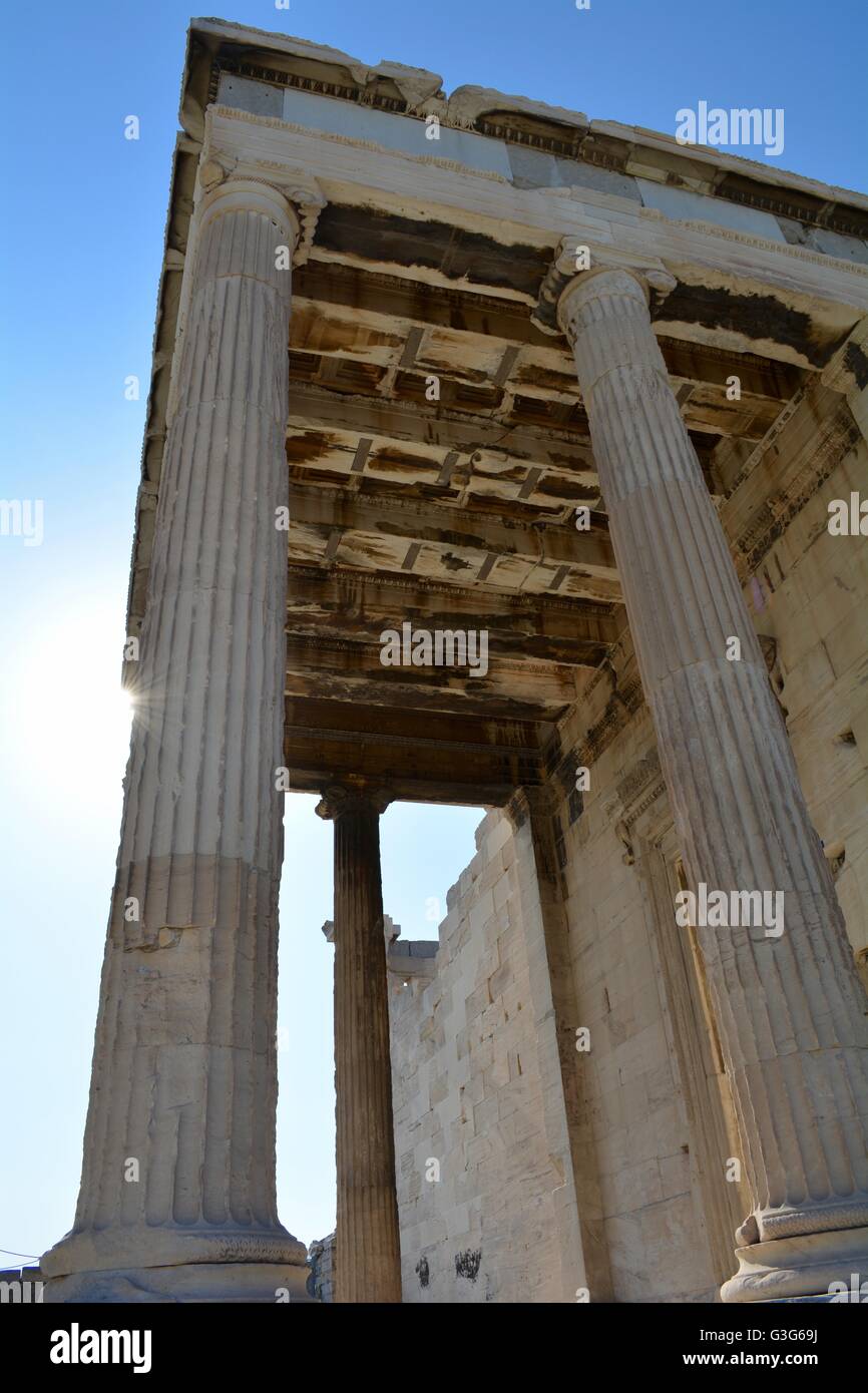 The Parthenon on the Acropolis in Athens Greece Stock Photo