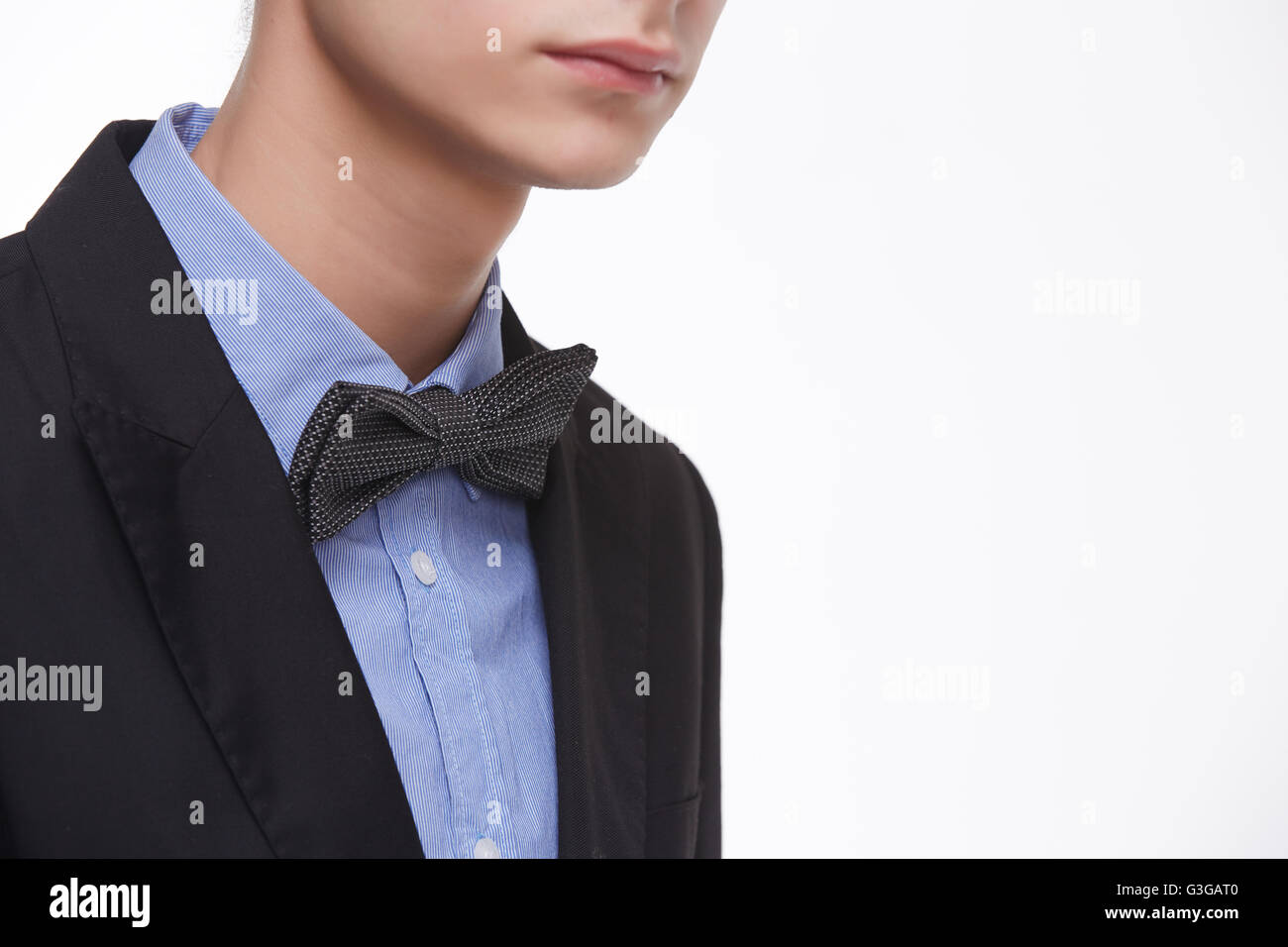 young man in bow tie Stock Photo - Alamy