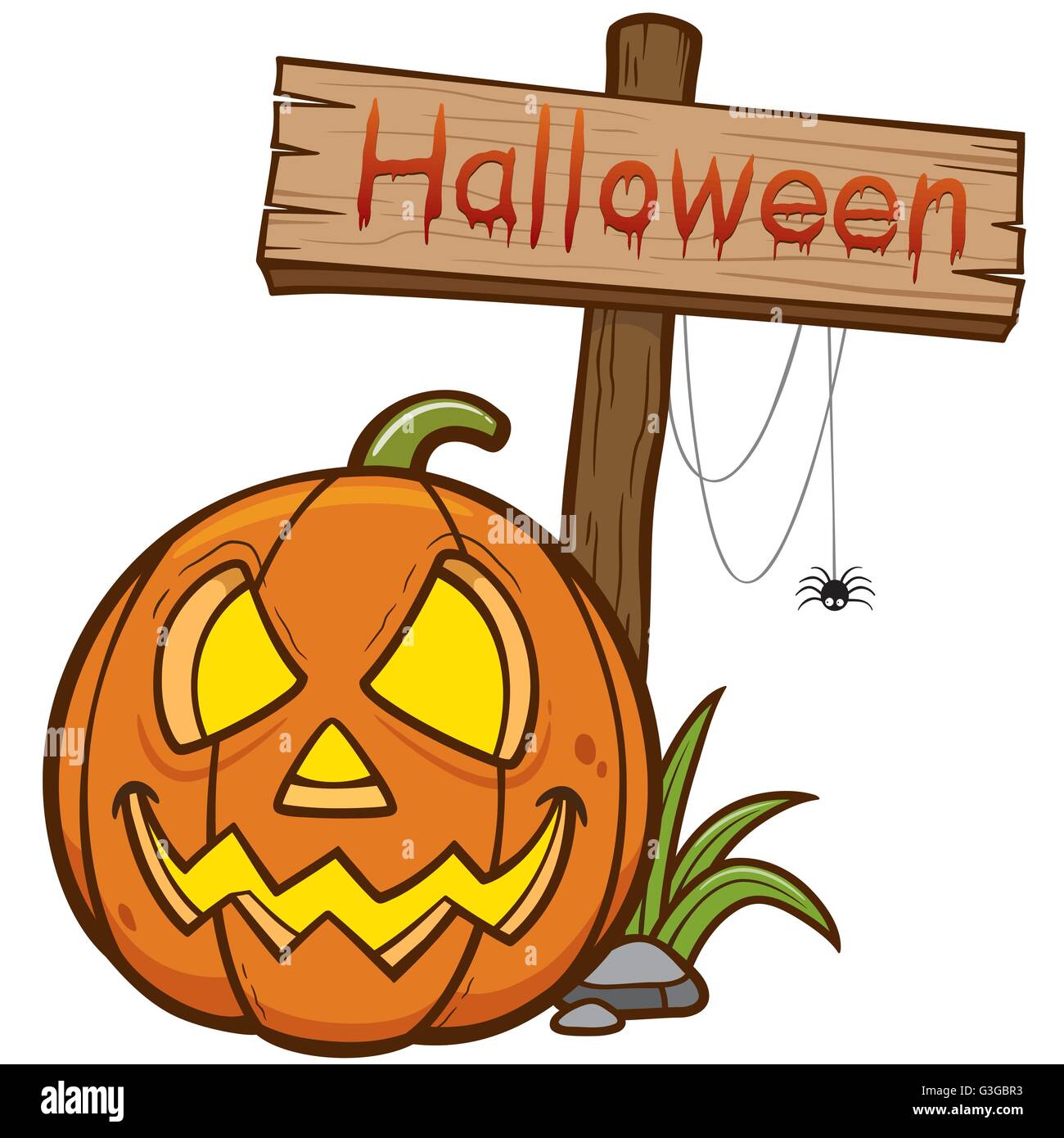Vector illustration of Halloween pumpkin Stock Vector Image & Art - Alamy