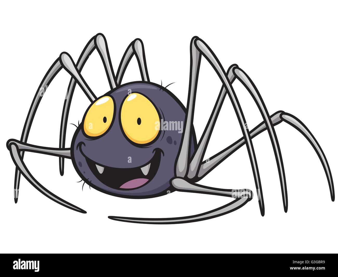 Vector illustration of Spider cartoon Stock Vector