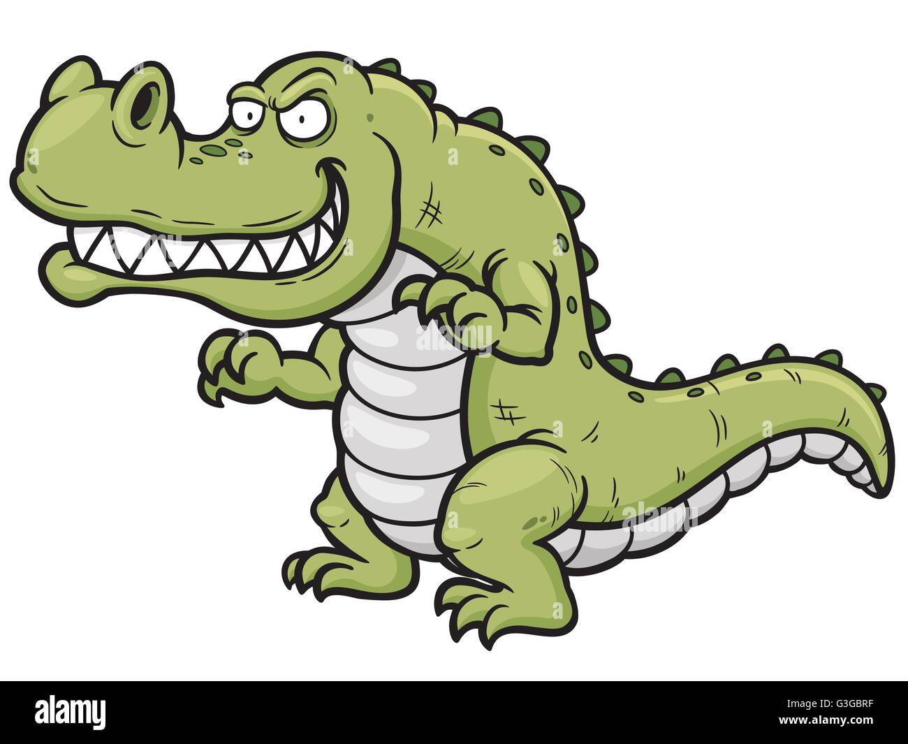 Vector illustration of Cartoon Crocodile Stock Vector