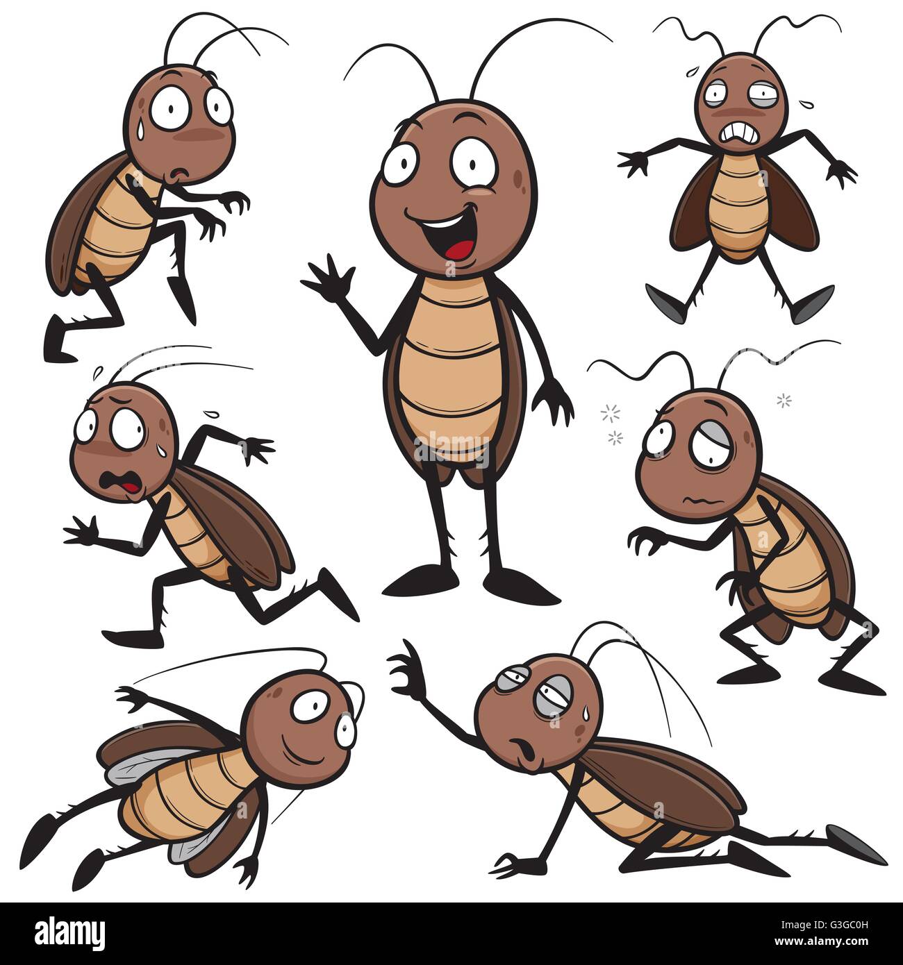 Vector illustration of Cartoon cockroach Stock Vector Image & Art - Alamy