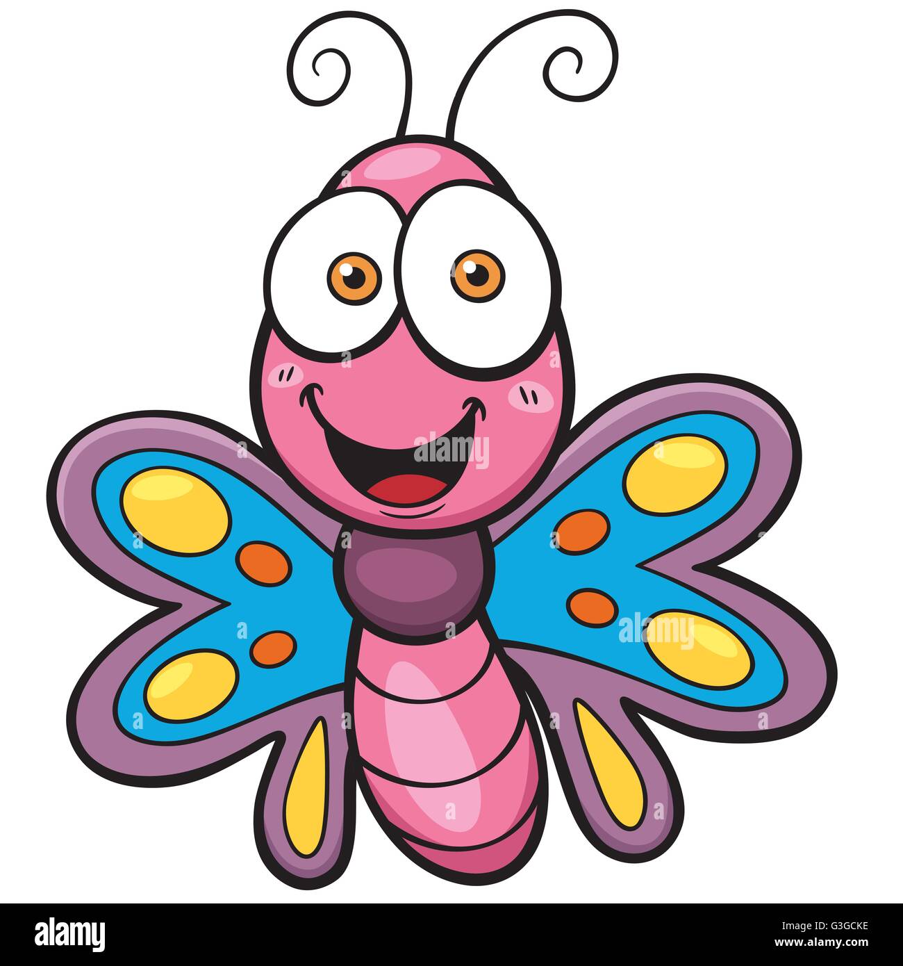 Vector Illustration of Butterfly cartoon Stock Vector Image & Art - Alamy