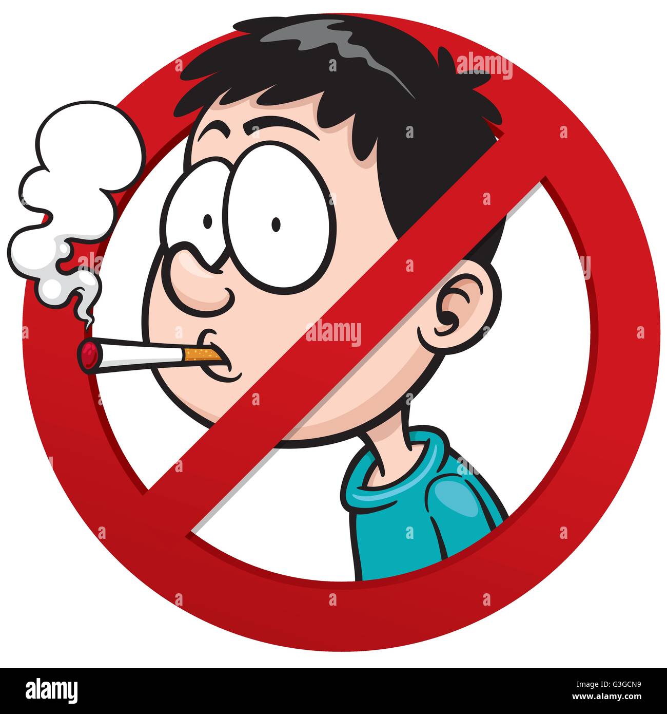 Vector illustration of No smoking sign Stock Vector