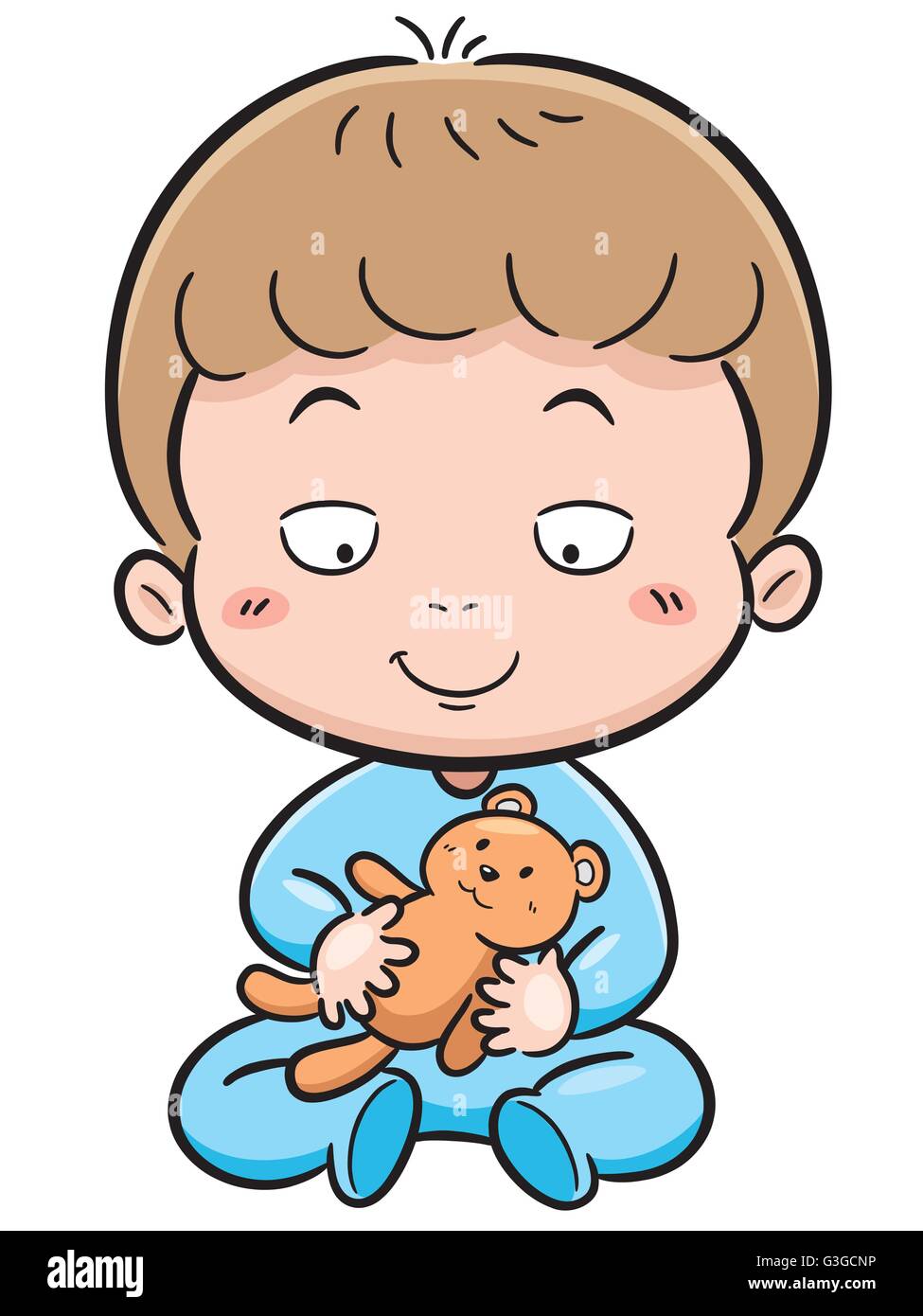 Vector illustration of Cute baby Stock Vector Image & Art - Alamy