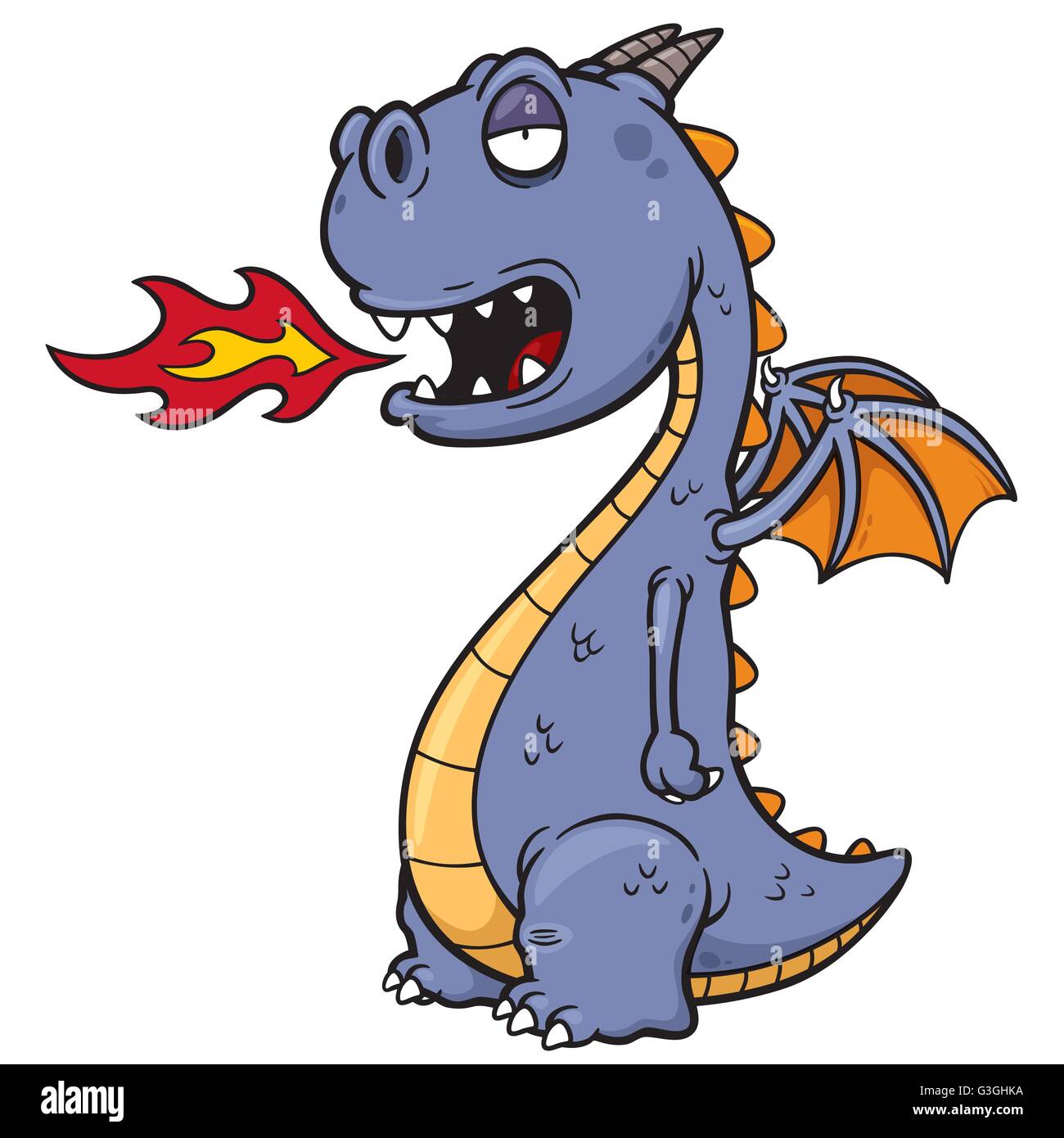 Vector illustration of Cartoon dragon Stock Vector Image & Art - Alamy