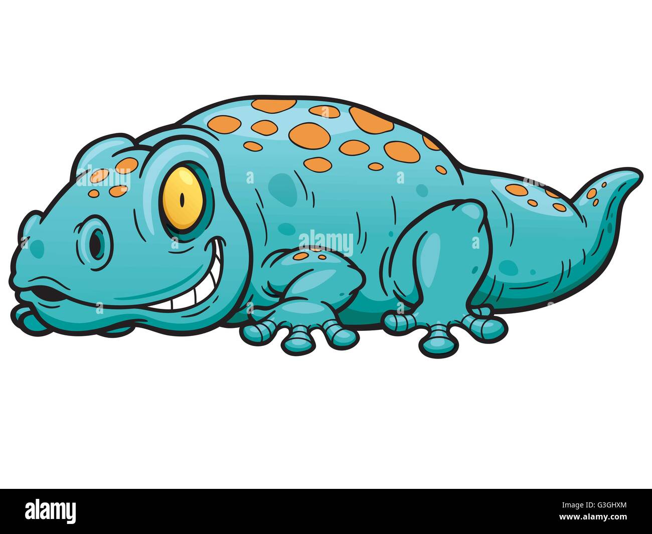 Vector illustration of Gecko cartoon Stock Vector