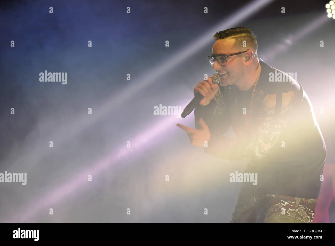 Italian Rapper, Rocco Hunt performs during his live concert at the Casa ...