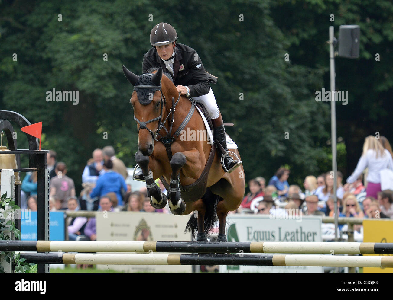 Tom McEwen riding Toledo De Kerser on his way to victory in the