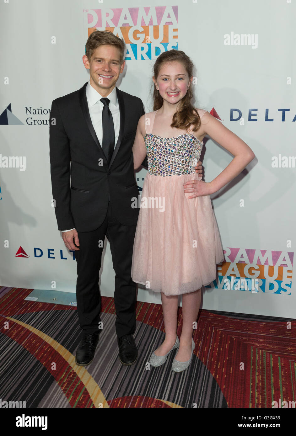 New York, United States. 20th May, 2016. Andrew Keenan-Bolger & Sarah Charles Lewis attends 82nd Drama League awards at Marriott Marquis Times Square. © Lev Radin/Pacific Press/Alamy Live News Stock Photo