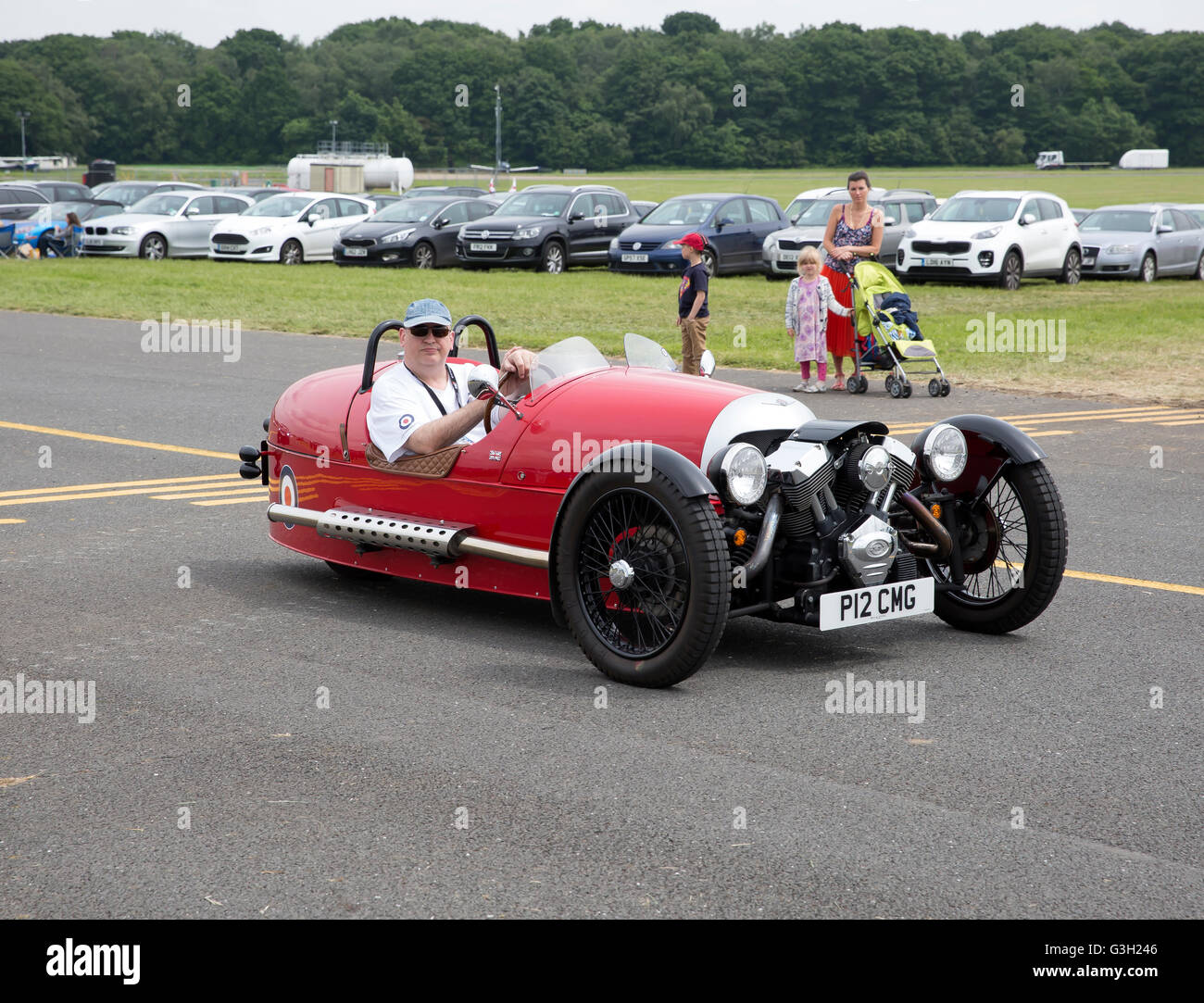 Biggin Hill,UK,11th June 2016,A parade of sports cars took place at the Biggin Hill Festival of Fligh Credit: Keith Larby/Alamy Live News Stock Photo
