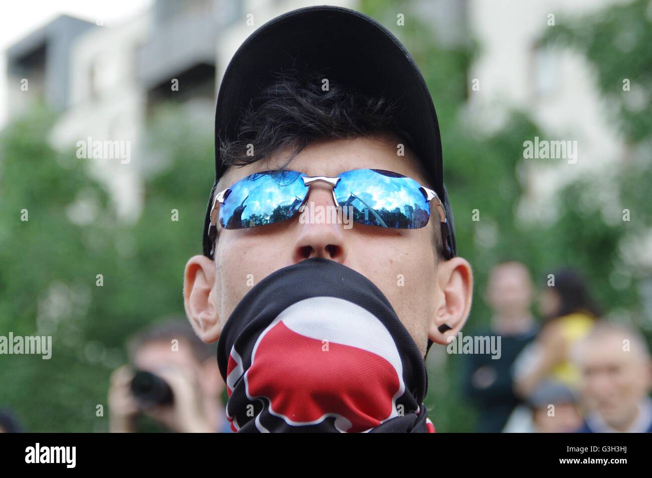 London, UK. 24th June 2016. Pro-refugee activists march through the City of London on the day the UK voted to leave the European Union, a vote they view as anti-immigrant. Credit:  Denis McWilliams/Alamy Live News Stock Photo