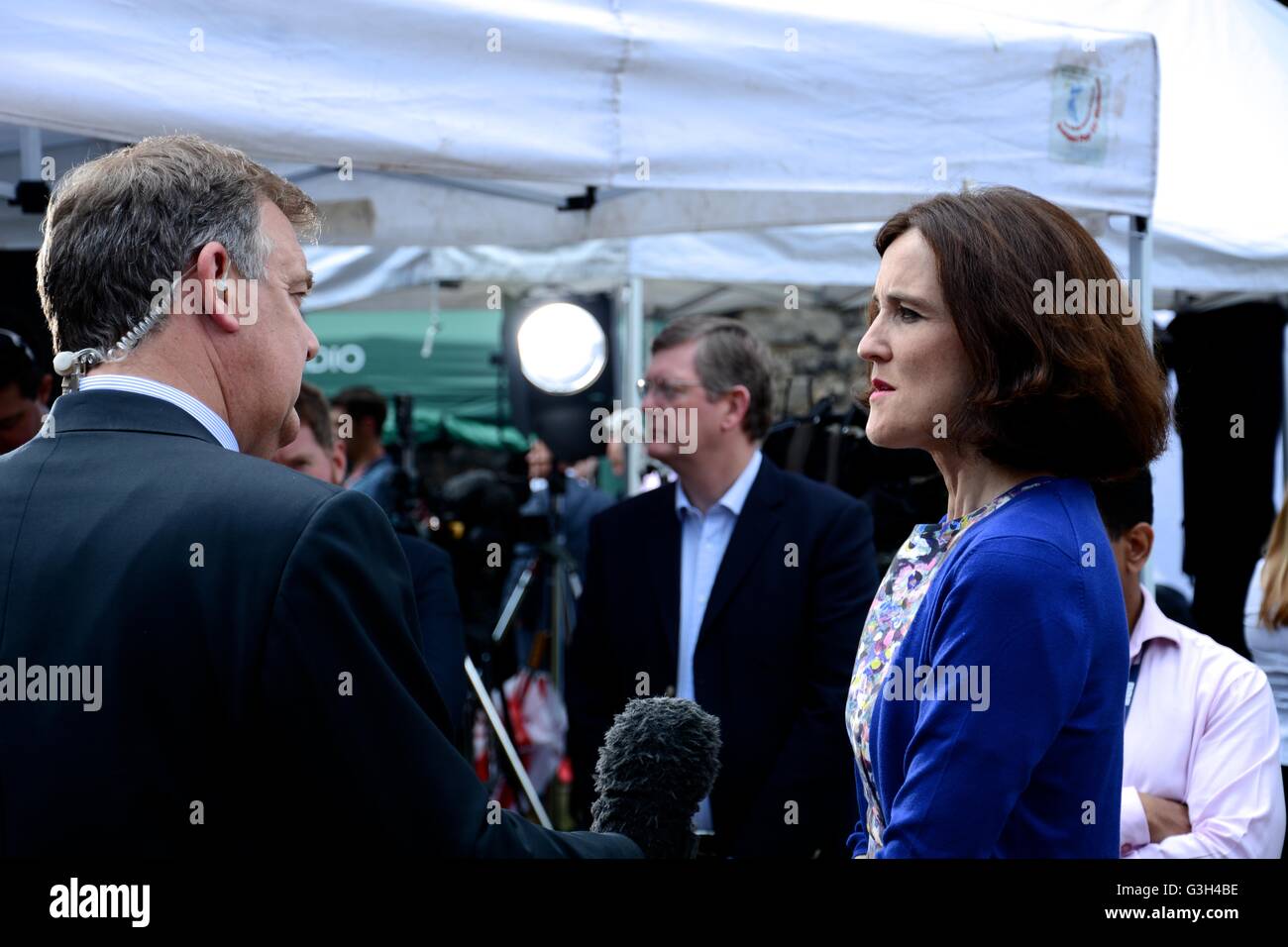 Secretary of State for Northern Ireland Theresa Villiers is questioned on the result of the EU Referendum and what it could mean for Northern Ireland. Stock Photo
