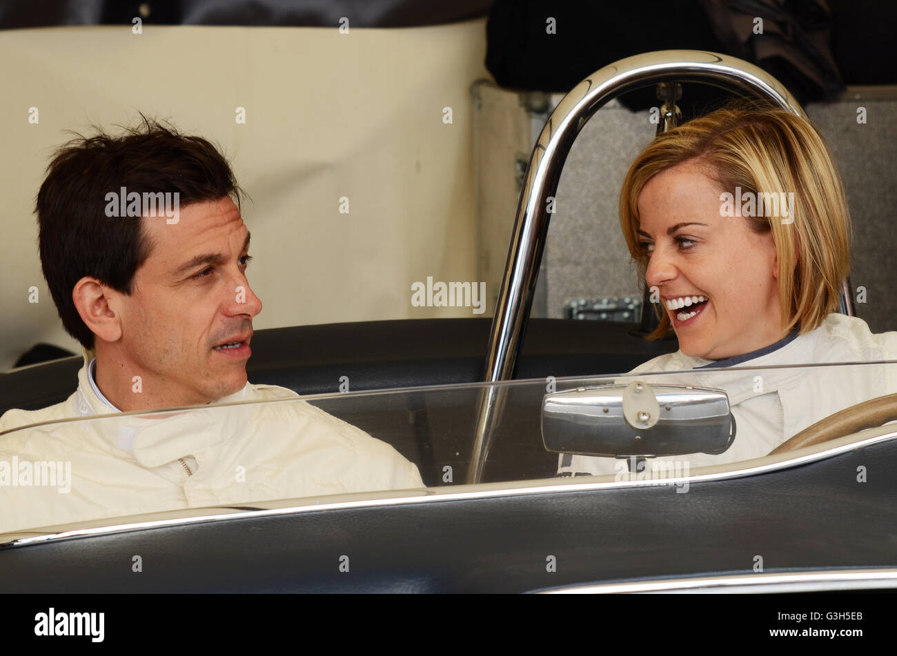 Toto and Susie Wolff at Goodwood Festival of Speed, UK, 2016 Stock Photo