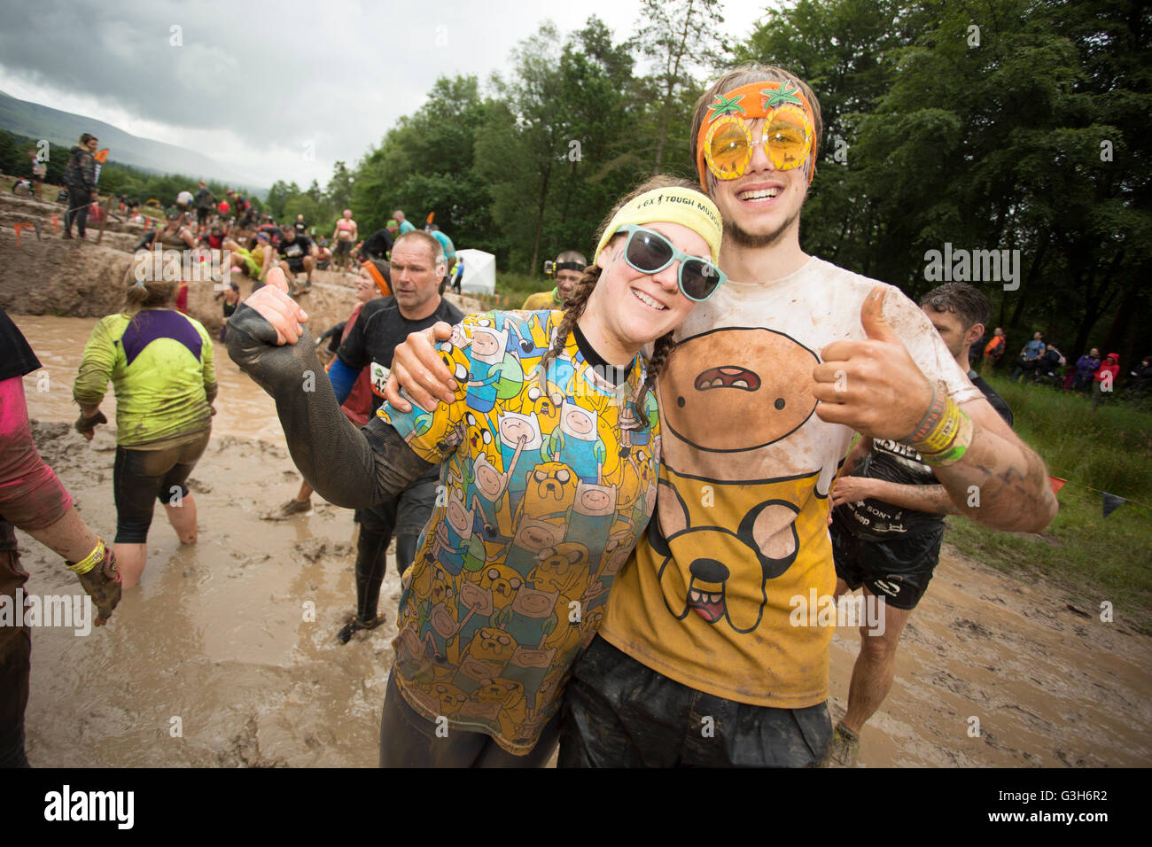 Tough Mudder on the mud mile obstacle dressed up to fun Drumlanrig