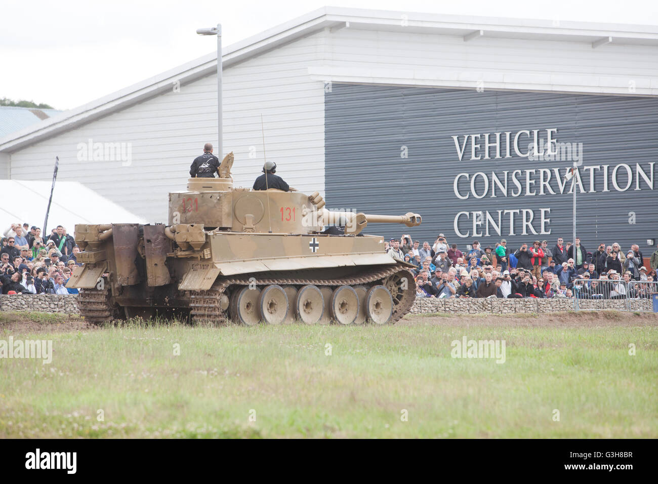 Bovington, Dorset, UK. 25th June 2016. Tankfest military show. German Tiger 1 (number 131) in main arena. This tank featured in the fim FURY. Only running Tiger 1 in the world. Credit:  Colin C. Hill/Alamy Live News Stock Photo