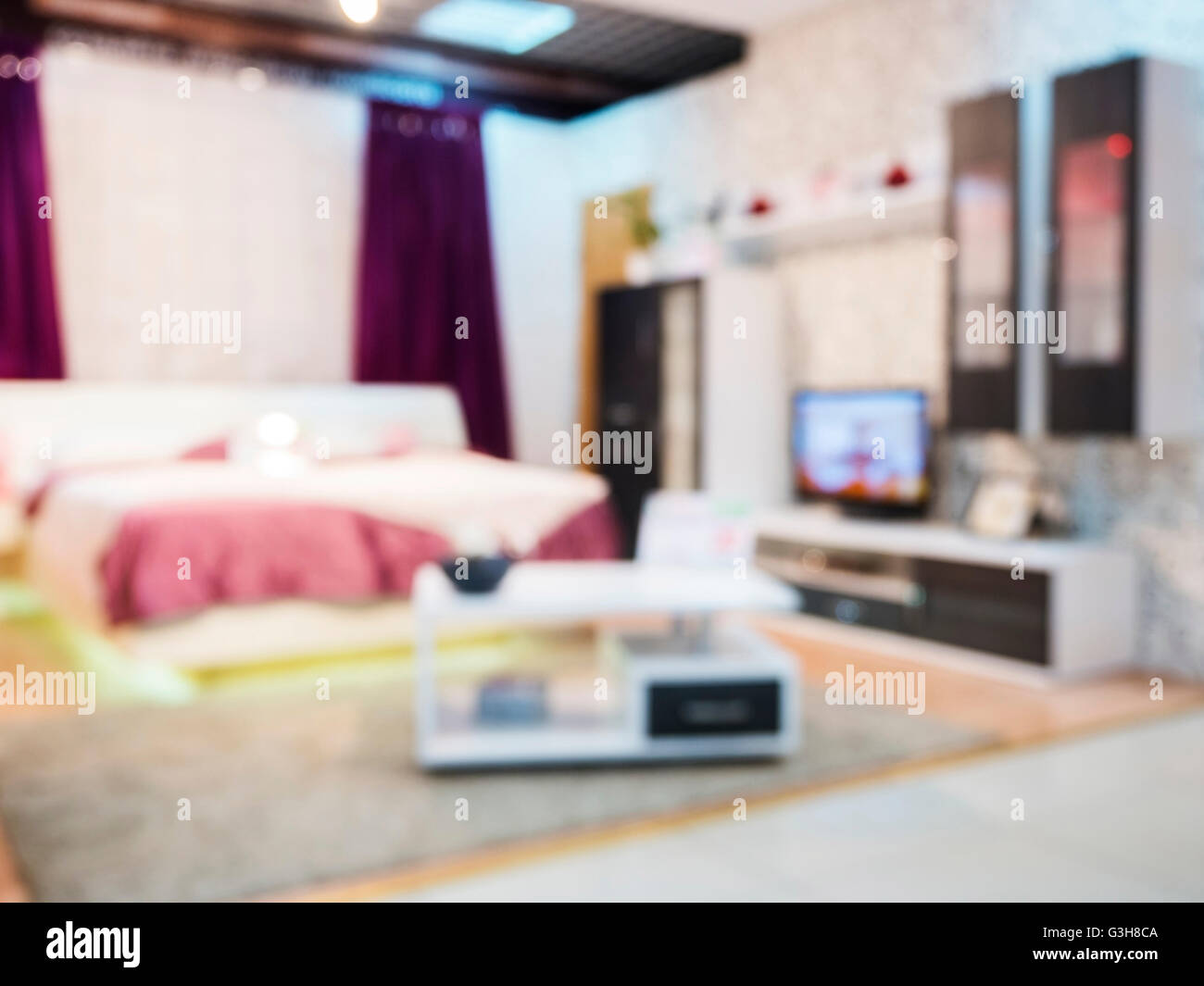 blur image of modern living room interior Stock Photo - Alamy