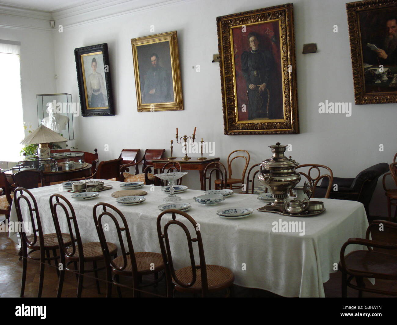 Living room in house of writer Leo Tolstoy in Yasnaya Polyana is now a ...