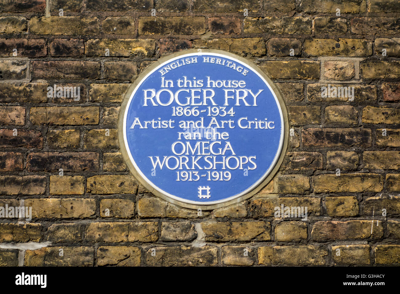 Blue Plaque, Roger Fry, London, UK Stock Photo