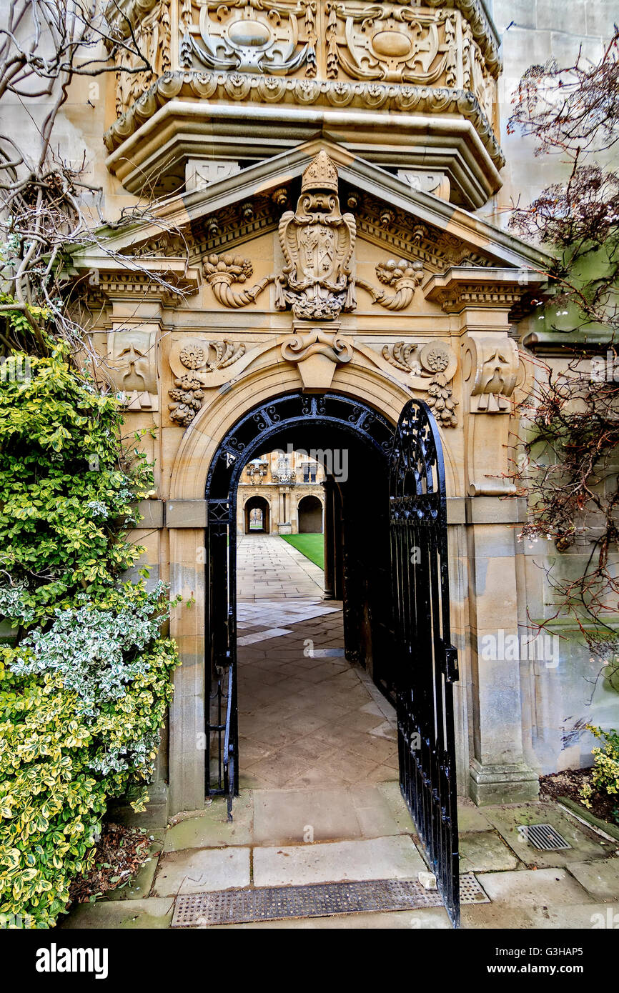 Ornate Gateway St. John's College Oxford UK Stock Photo
