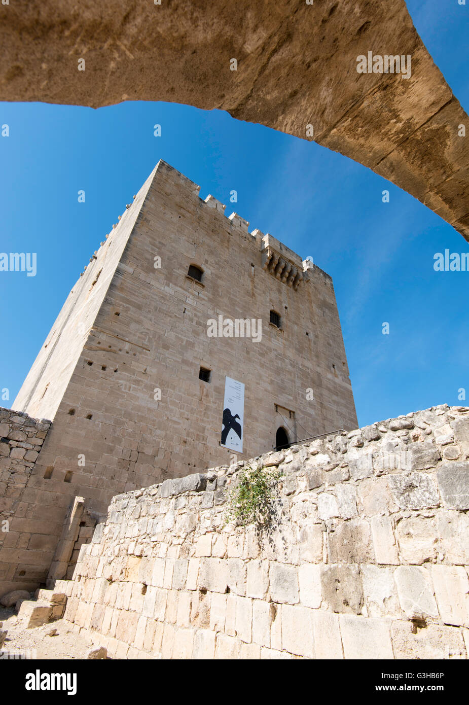 Famous ancient historical castle of Kolossi at Limassol area in Cyprus Stock Photo