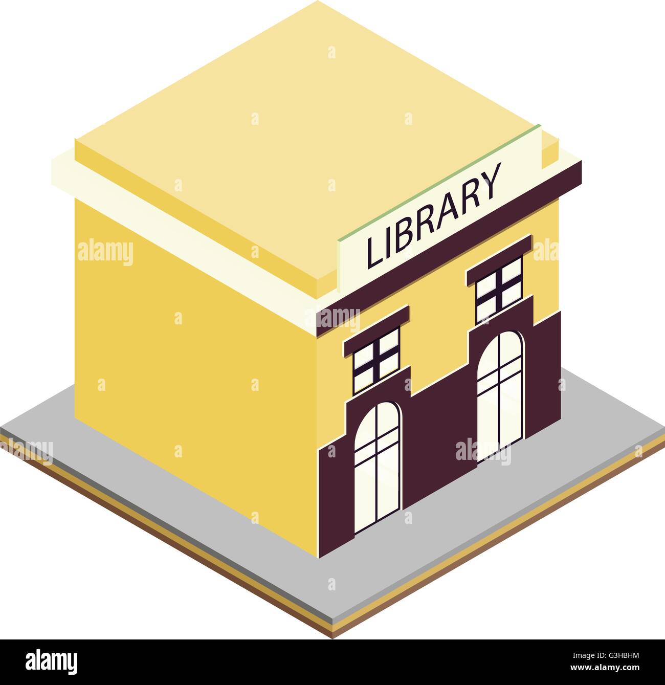 Download Library building isometric 3d icon Stock Vector Art & Illustration, Vector Image: 105488480 - Alamy