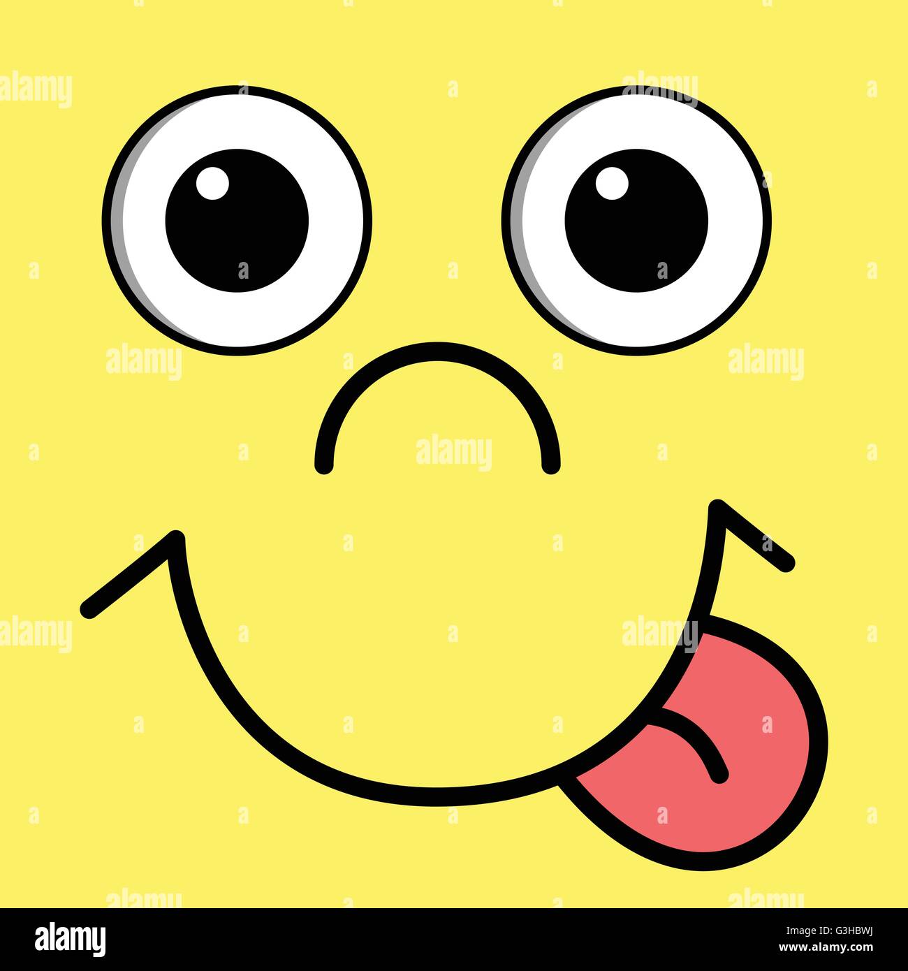 Funny Cartoon face Stock Vector