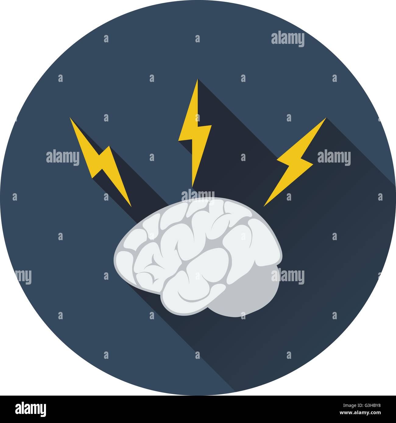 Icon of Brainstorm. Flat design. Vector illustration Stock Vector Image ...