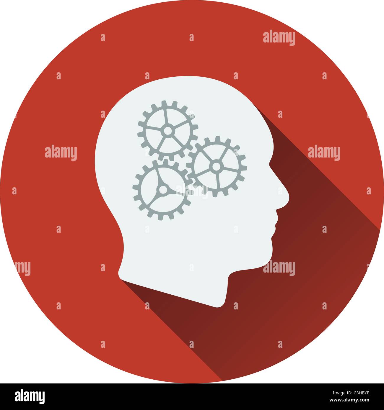 Icon of Brainstorm. Flat design. Vector illustration Stock Vector Image ...