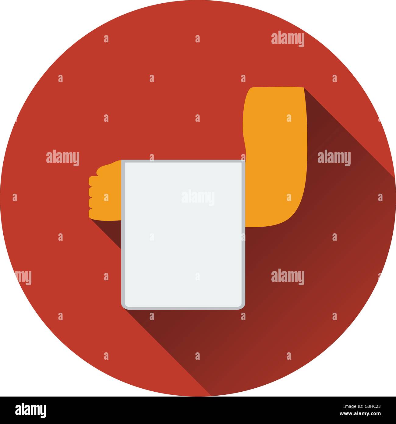 Waiter hand with towel icon. Flat design. Vector illustration Stock ...