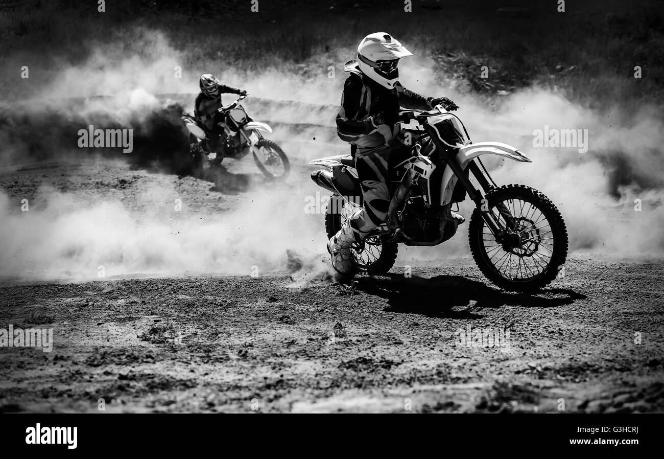 black motocross racer