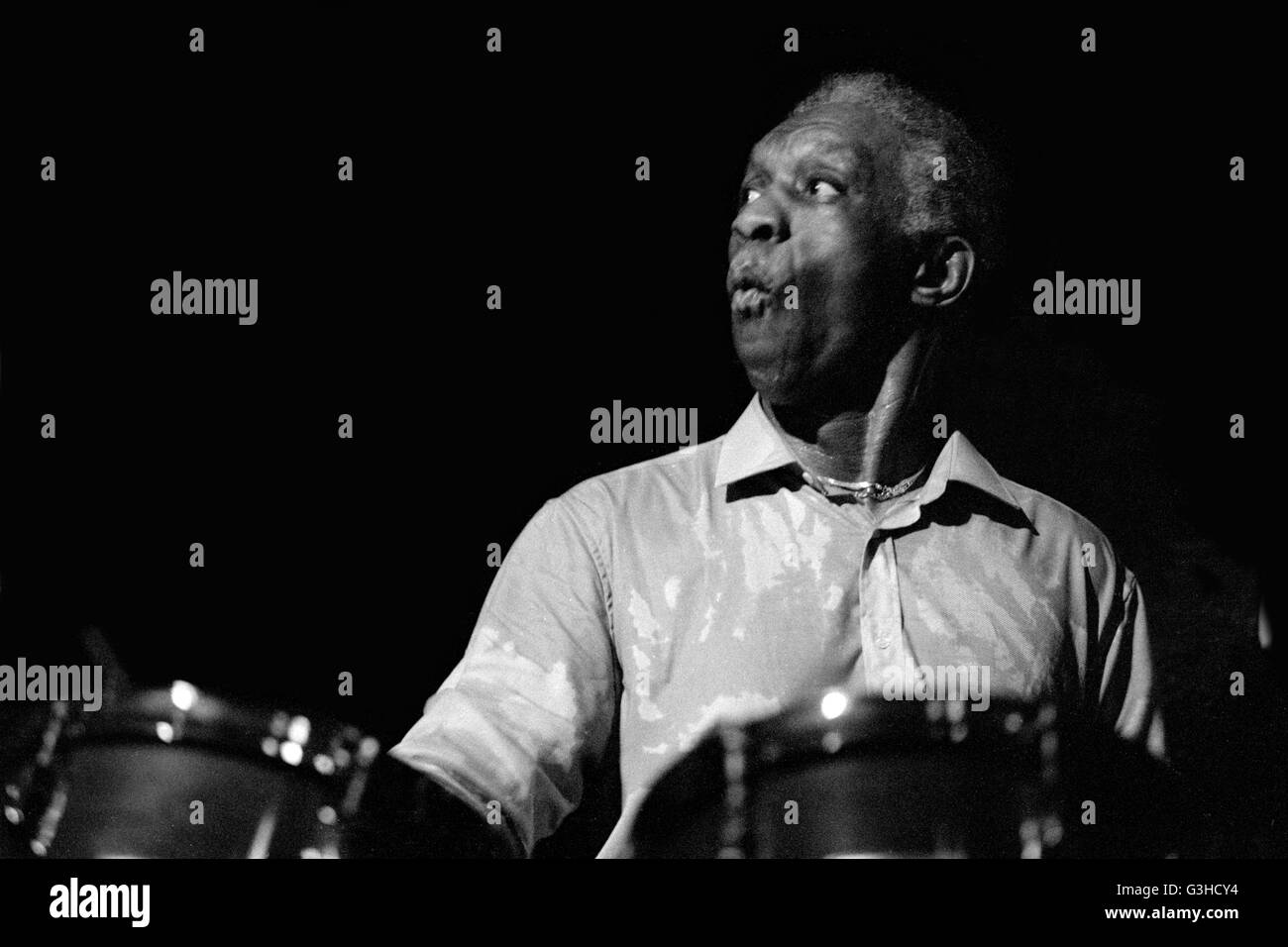 Art Blakey Jazz Drummer 1988 Stock Photo Alamy