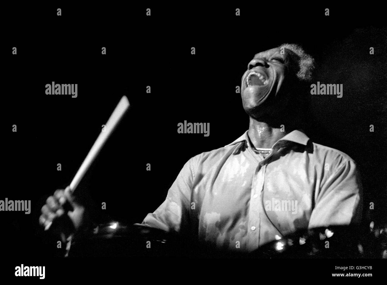 Art Blakey Jazz Drummer 1988 Stock Photo Alamy