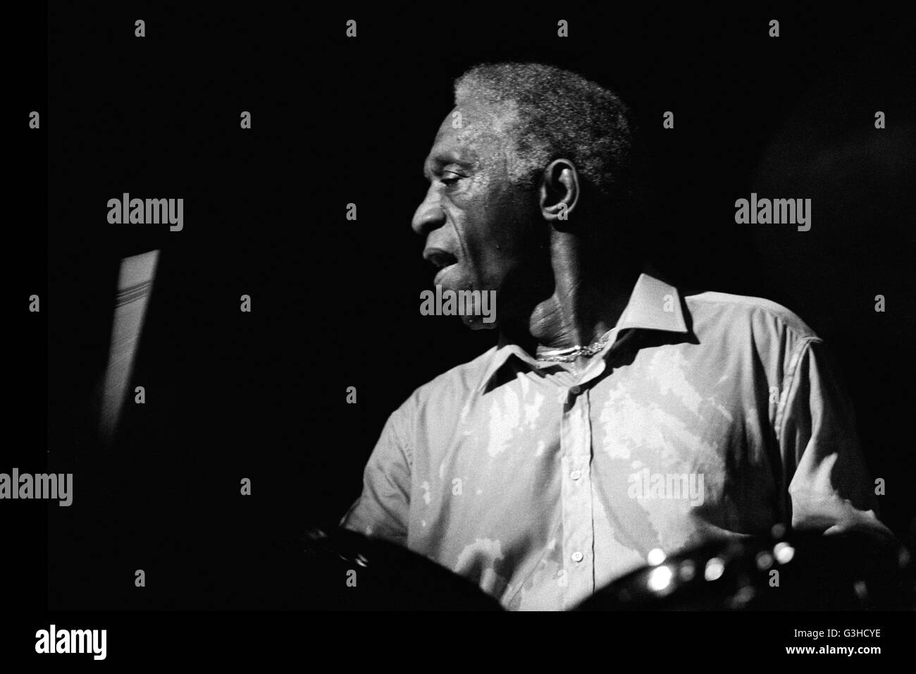 Art Blakey Jazz Drummer 1988 Stock Photo Alamy
